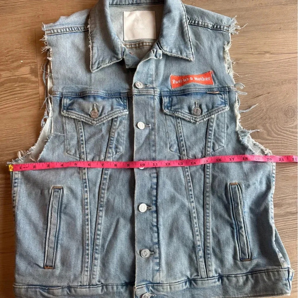Mother Superior ‘THE DRIFTER' Light Wash Denim Vest fast as a mother size medium - Picture 15 of 15